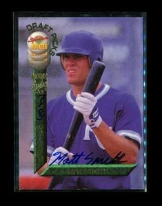 1994 SIGNATURE ROOKIES DRAFT AUTOGRAPH Baseball Card #16 MATT SMITH Royals LE - Picture 1 of 2