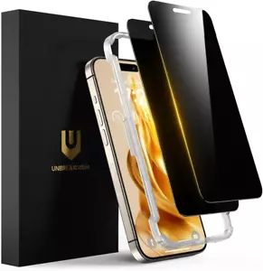 UNBREAKcable Privacy Screen Protector for iPhone 16 Pro Max, Full Coverage Sh... - Picture 1 of 8