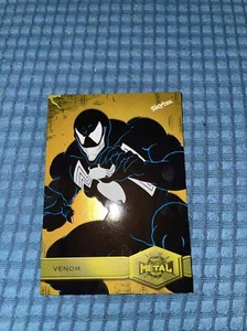 2021 Skybox Marvel Metal Universe Venom Spiderman Yellow #193 New Mint In Hand - Picture 1 of 2