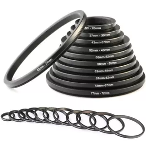82mm-72mm Step Down Ring 72-72 DSLR Camera / 82mm Lens to 72mm Filter Cap Hood - Picture 1 of 8