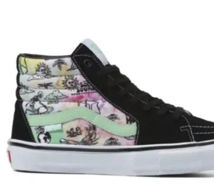 Vans Skate Sk8 Hi Shroom Doom Green Tye Dye Skeleton Shoes Youth Men's 4 W5.5 - Picture 1 of 6