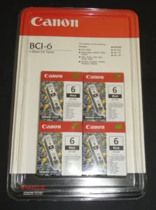 Canon BCI-6BK 2004 equipamiento de 4 tanques de tinta NUEVO - Imagen 1 de 6