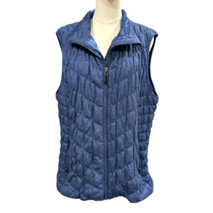 Bagatelle Quilted Puffy Vest Blue Size 1X Zip Pockets Stitch Fix Cabincore Cozy - Picture 1 of 9