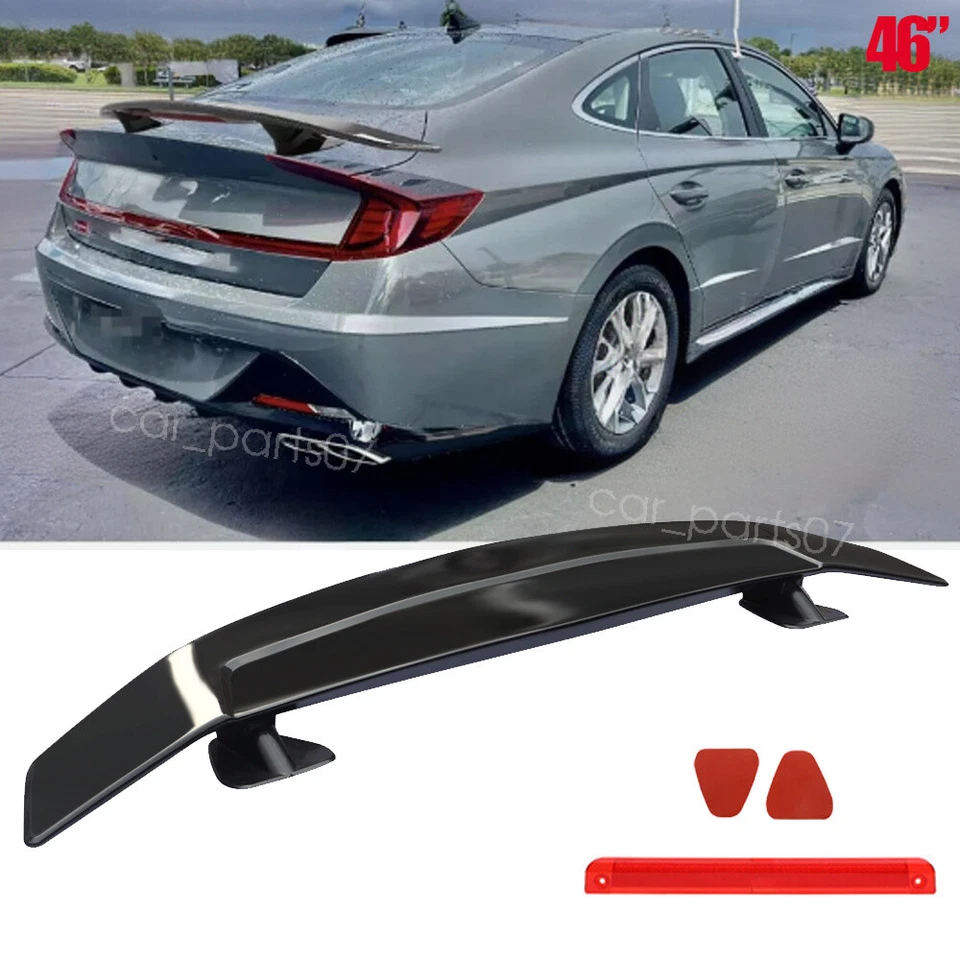 46" Matte Black For Hyundai Sonata 00-23 Rear Trunk Spoiler Wing GT Style Racing - Image 1 of 4