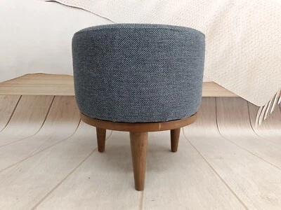 Taburete de mesa de tocador, taburete tejido, taburete reposapiés, taburete otomano, taburete con botones, Foto 1 de 4