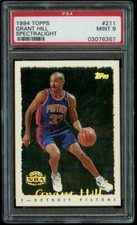 1994-95 Topps Grant Hill Rookie Spectralight SP PSA 9 Mint RC #211 HTF