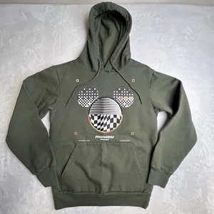 Mickey Mouse Men's Hoodie Geometric Green & White & Black Logo Size Small - Picture 1 of 7