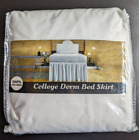 Dorm Room Bed Skirt White - Twin XL 42 Inch Drop College Dorm Bed Skirt New