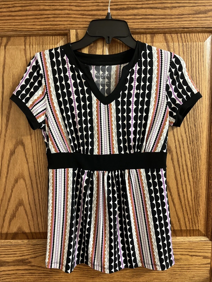 Blusa Top Para Mujer Y2K Talla XS Mangas Cortas Negra Blanca Rosa Boho Merona Foto 1 de 4