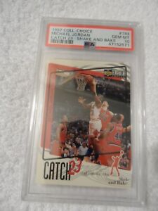 1997 Collector Choice Basketball #193 Michael Jordan Catch 23 Shake Bake PSA 10