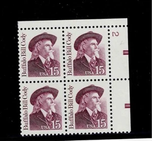 US Scott #2177, Plate Block #2 1988 Cody 15c VF MNH Upper Right - Picture 1 of 1