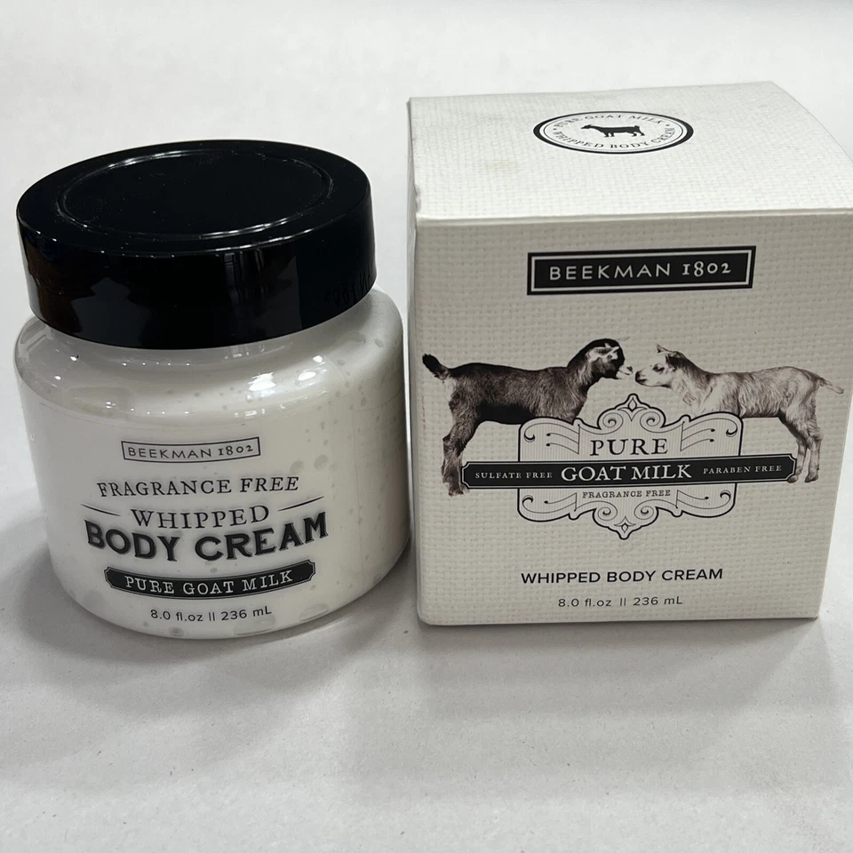 NUEVO Beekman 1802 Crema Corporal Batida con Leche de Cabra Pura 8 OZ Hidratante Foto 1 de 1