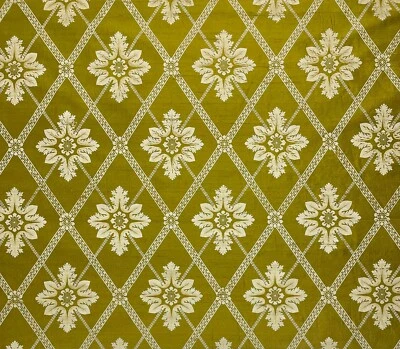 FABRICUT ZEVIDA BAMBÚ ESTAMPADO A MANO FLORAL 100% TELA SEDA POR 52"W Foto 1 de 4