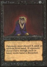 1x Mind Twist Moderate Play, English 2nd Edition Unlimited MTG Magic