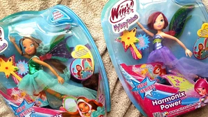 WINX CLUB PUPPEN KONVOLUT: TECNA & LAYLA (AISHA) HARMONIX. MOVE THE WINGS! BRANDNEU! - Bild 1 von 4