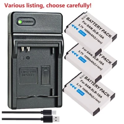 Batería o Cargador para Samsung SLB-10A ES50 ES55 ES60 EX2F HZ10W HZ15W SL35 Cámara Foto 1 de 4