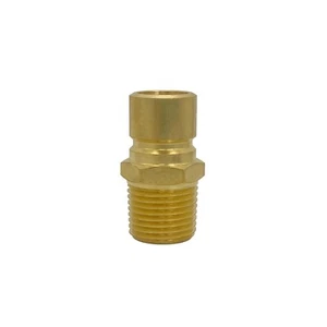 Quick Disconnect Mold Coolant Plug 1/2” Body x 1/2” Male NPT Brass - Picture 1 of 7