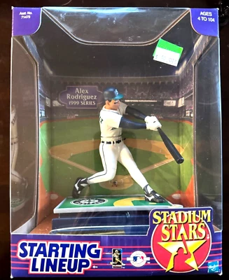 1999 HASBRO STARTING LINEUP STADIUM STARS MARINERS ALEX RODRIGUEZ FIGURINE - Image 1 of 2