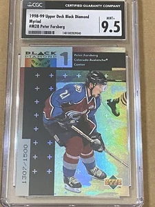 1998-99 Upper Deck Black Diamond Myriad Peter Forsberg #M28 CGC 9.5 Avalanche - Picture 1 of 3