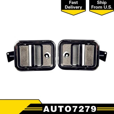 Par de manijas de puerta delanteras exteriores cromadas para Freightliner Columbia 03-10 Foto 1 de 4