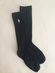 Calcetines de pony bordados hasta la rodilla negros Girs aproximadamente 3-7 años - Imagen 1 de 5