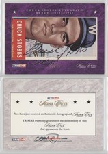 2008 TRISTAR Signa Cuts Cut Auto Hidden Treasures Purple /14 Chuck Stobbs Auto