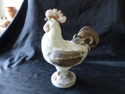 ANCIEN COQ EN OPALINE DE FOIRE DE PORTIEUX - Photo 1/4