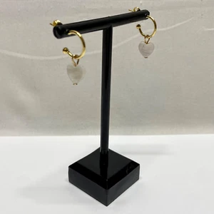 Trudys Creolen abnehmbar Herz Charms weiße Herzen goldfarben Creolen Neu ohne Etikett - Bild 1 von 15