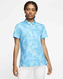 Women's Nike Dri-FIT UV Subtle Floral Printed Golf Polo L - Picture 1 of 2