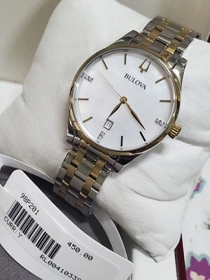Bulova Women's Two-Tone Diamond Dress Watch 98P201 $450 - Image 1 of 4