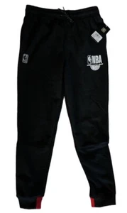 NBA Black White Red Jogger Sweatpants Basketball NEW Youth Boys L 14 16 - Picture 1 of 6