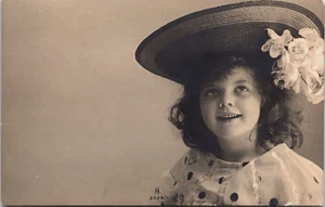 Chica victoriana glamour vintage RPPC B185 - Imagen 1 de 2