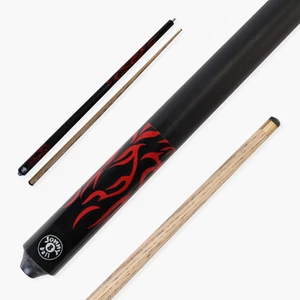 Jonny 8 Ball ROTE FLAMME 2 Stck. Mittelgelenk RISS Pool Queue 8 mm Elch Master Tip - Bild 1 von 7