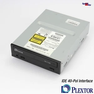 PLEXTOR PX-116A2 DVD-ROM CD-ROM READER LAUFWERK IDE 40-POL PIN DRIVE OPTICAL ATA - Bild 1 von 3