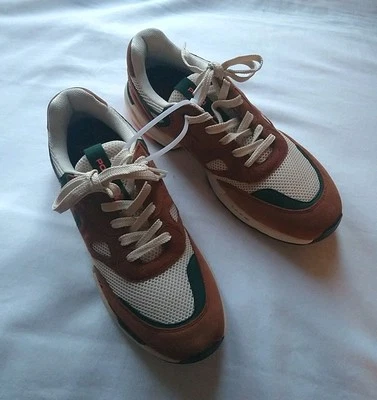 POLO RALPH LAUREN MEN'S MESH AND SUEDE JOGGER SNEAKERS, SIZE 12 - Image 1 of 4