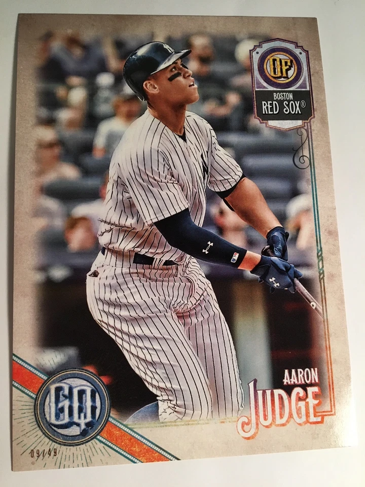 2018 Topps Gypsy Queen Team Swap Error 5x7 Jumbo Aaron Judge Yankees Red Sox /49 - Image 1 of 1