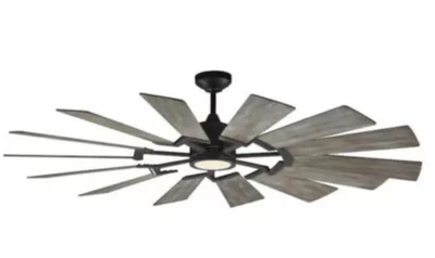 New 62" Monte Carlo Windmill Ceiling Fan XL Farmhouse Prairie Rustic Industrial - Image 1 of 2