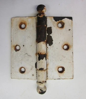 Bisagra de puerta vintage bola de cañón 3 1/2" x 3 1/2" Foto 1 de 4