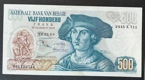 Belgique - Superbe Billet de 500  Francs  du  22 -12-1969    - Type Van Orley - Imagen 1 de 2