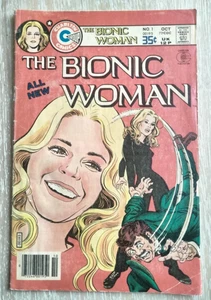 The Bionic Woman #1 Charlton Comics 1977 35¢ primera aplicación Jamie Sommers buen estado. - Imagen 1 de 13