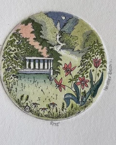 HEATHER BEAN Limited Edition ETCHING “Trelowarren” 2/75 Cornwall - Picture 1 of 2