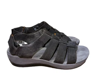 Clarks Cloud Steppers Arla Shaylie Strappy Sandals Women’s Size 9 Black Gray - Picture 1 of 10
