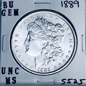 1889 BU GEM MORGAN SILVER DOLLAR UNC MS+++ US MINT RARE COIN 5525 - Bild 1 von 3