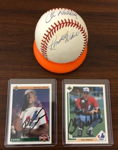 SALE!!! ONE RONDELL WHITE - CHRIS NABHOLZ  AUTOGRAPHED Major League Baseball - Picture 1 of 7