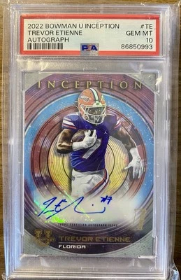 TREVOR ETIENNE RC AUTO 2022 BOWMAN U INCEPTION PSA 10 GEM MINT - Image 1 of 2