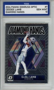 2024 PANINI DONRUSS OPTIC DIAMOND HANDS #7 CEEDEE LAMB TCGS GEM MINT 10 - Picture 1 of 2