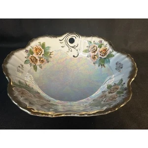 Vintage Trimont Gold Rose Glanzware Bonboniere Schüssel  - Bild 1 von 5