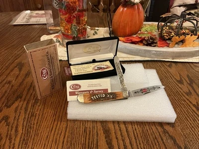 03 Case XX, ножи Willey 30 лет дилер траппер нож, с подписанным лезвием Willey, как новый в коробке - Изображение 1 из 4