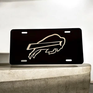 Buffalo Bills Laser Engraved License Plate Black Metal Tag!! - Picture 1 of 3