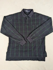 Vintage Polo Ralph Lauren Flanellhemd Herren Medium grün blau kariert langarm - Bild 1 von 9